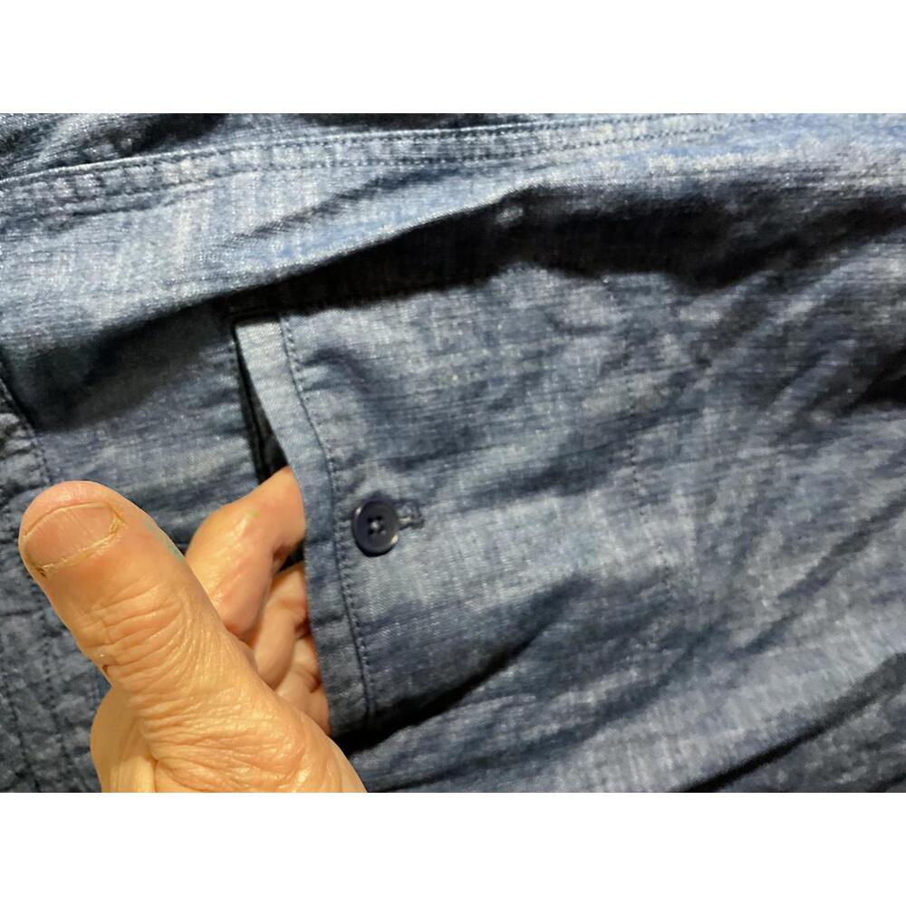 Talbots Casual Chambray Blue Drawstring Skirt 16w… - image 6